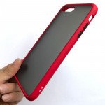 Wholesale iPhone 8 Plus / 7 / 6S / 6 Plus Slim Matte Hybrid Bumper Case (Black Red)